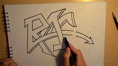 Design Sketch 2 Drawing A 3d Graffiti Youtube