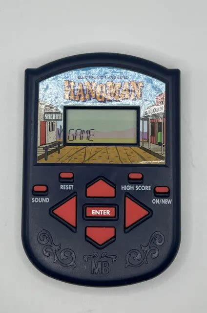 Vintage Electronic Handheld Hangman Game 1995 Milton Bradley Tested