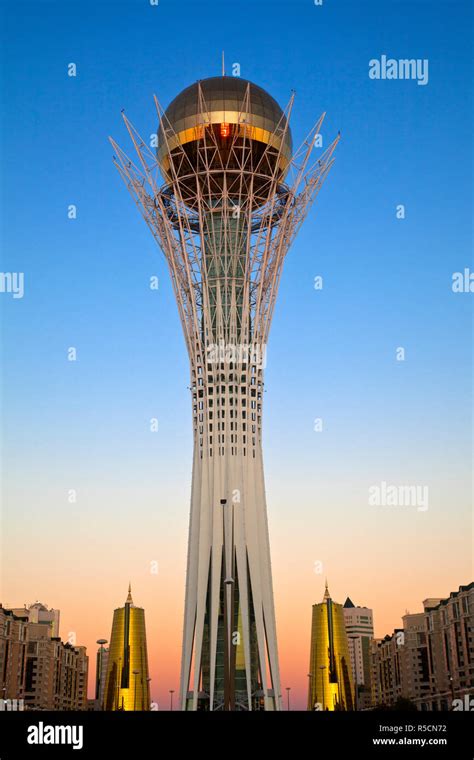 Kazakhstan Astana Nurzhol Bulvar Central Boulevard Bayterek Tower