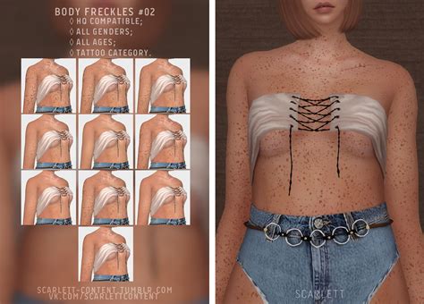 Body Freckles 02 Sims 4 Body Mods Sims 4 Tattoos Sims