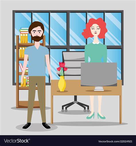 Business Coworkers Cartoons Royalty Free Vector Image
