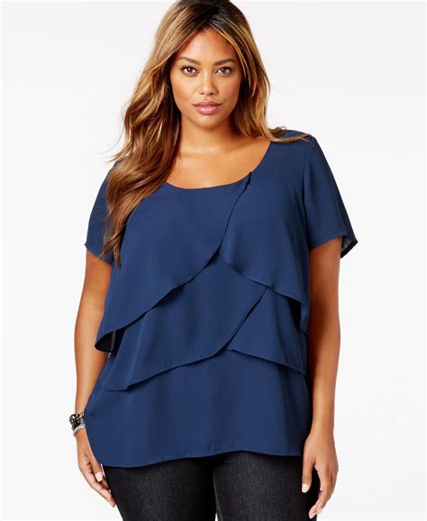 Junarose Plus Size Tiered Blouse Tiered Blouse Plus Size Blouses