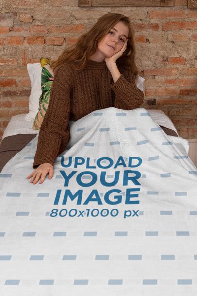 Placeit Mockup Of A Woman Covered By Her Blanket