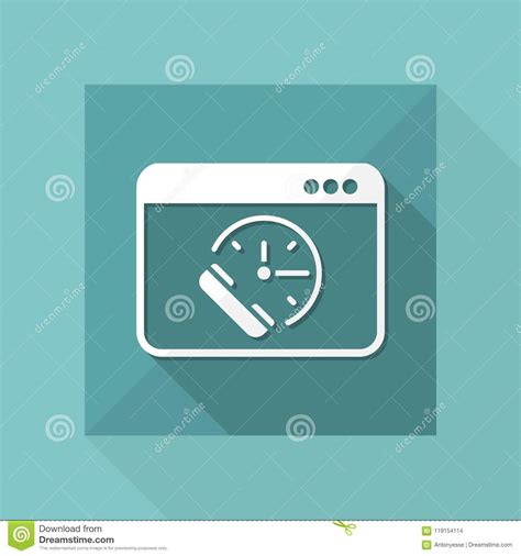 Call For Appointment Online Services Vector Flat Icon Stock Vector
