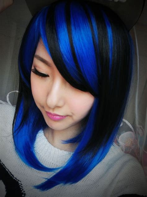 Pics Of Blue Black Hair With Light Blue Streaks Light Blue And Black