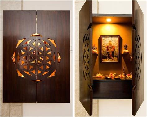 ️wooden Pooja Mandir With Door Designs For Home Free Download