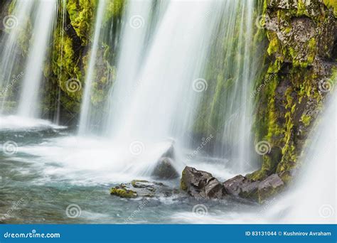 Powerful Cascading Waterfall Stock Photo Image Of Mountain River