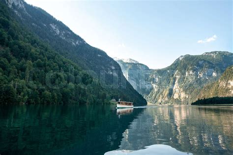 Stunning Deep Green Waters Of Konigssee Known As Germany Deepest And