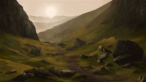 Painting With Reference Photo Rocky Landscape Timelapse Youtube