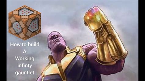 How To Build A Working Infinity Gauntlet In Minecraft No Mods Youtube