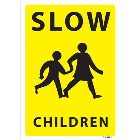 Slow Children Safety Sign 240x340mm Officemax Nz