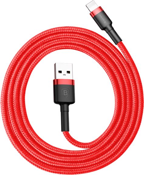 Iphone Charger Cable Mfi Certified Lightning To Usb 1m Red Baseus
