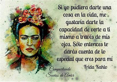 An Image Of Frida De Cruz With The Words In Spanish And English On It
