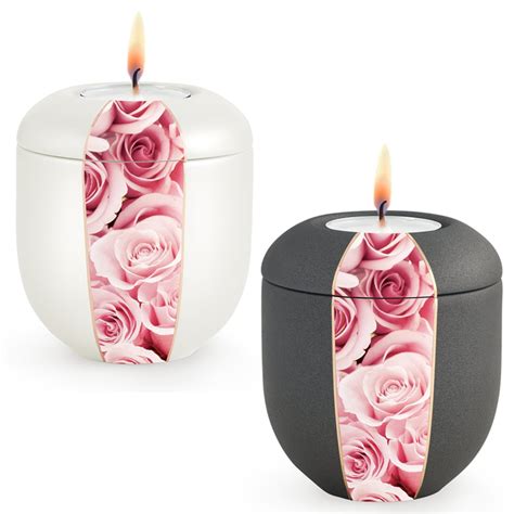 Mansfield Cremation Ashes Urn Pink Roses Keepsake Urns Uk