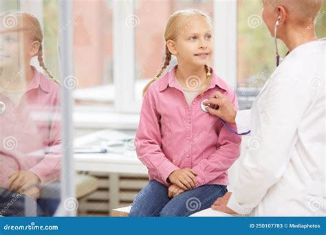 schoolgirl visiting doctor stock image image of females 250107783