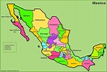 Mexico States Map - List of states of Mexico - Ontheworldmap.com