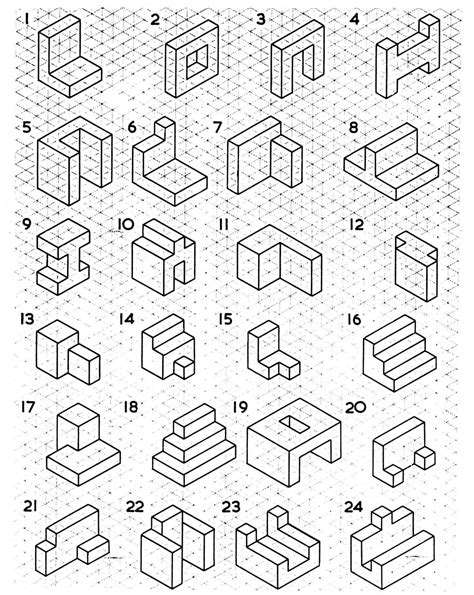 17 Isometric Drawing Exercise Examples Check More At
