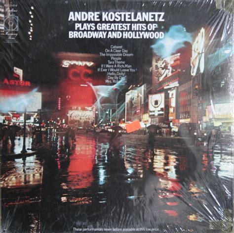 André Kostelanetz Plays Greatest Hits Of Broadway And Hollywood Discogs
