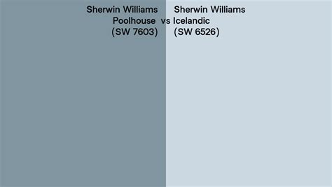 Sherwin Williams Poolhouse Vs Icelandic Side By Side Comparison