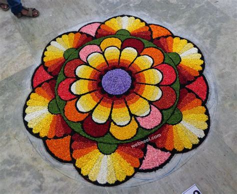 Most Beautiful Pookalam Designs For Onam Festival