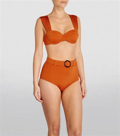 womens evarae orange elena bikini bottoms harrods uk