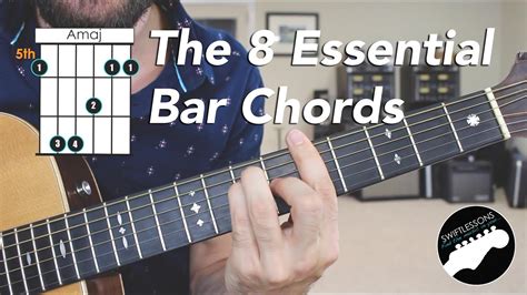 The 8 Essential Bar Chord Shapes Easy Beginner Guitar Lesson Guitar Fan