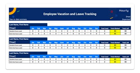 Annual Leave Planner Excel Template