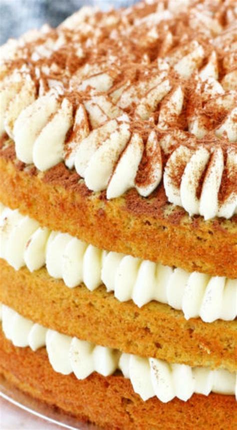 This impressive tiramisu crepe cake features 25 homemade crepes, 25 layers of tiramisu filling, and sweet whipped cream on top. Pumpkin Tiramisu Cake ~ It is not overly sweet but is very ...