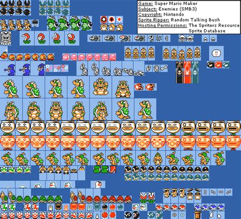 Enemies Objects Sprite Database Super Mario Bros Supe