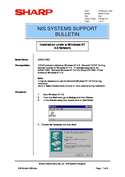 Please select the driver to download. Sharp AR-NC3D (SERV.MAN23) Technical Bulletin — View ...