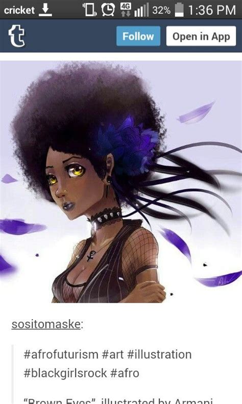 Drawing Of African American Goth Anime Character Design Inspiration