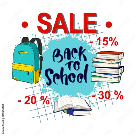 Back To School Sale Banner Design For Store Discount Promotion School