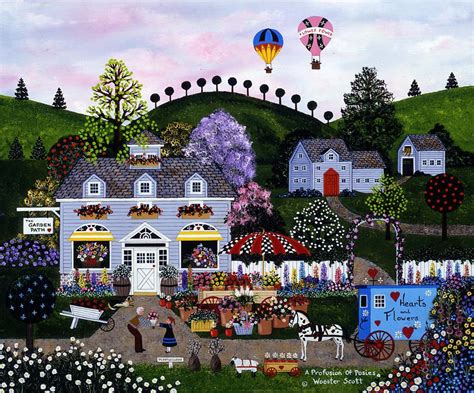 Jane Wooster Scott A Profusion Of Posies 900x747 Naive Art