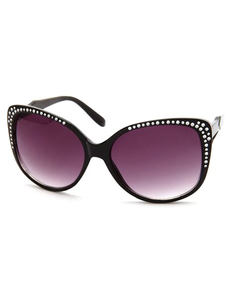Oversized Rhinestone Encrusted Shades 6 Stylish Glasses Sunglasses Cute Sunglasses