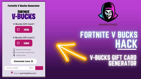 Get V Bucks T Card With Fortnite V Bucks Generator 2024