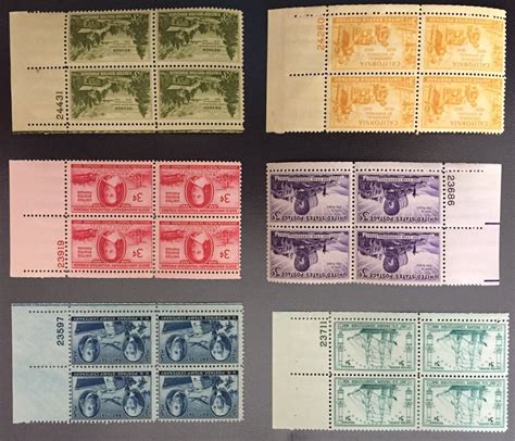 10 Different Us Mnh Plate Blocks The Itty Bitty Stamp Company