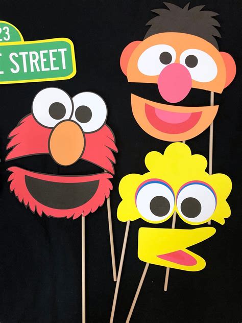 Sesame Street Photo Booth Props Sesame Street Party Decorations Sesame