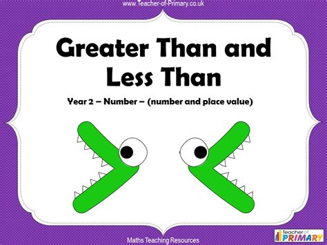 Greater Than And Less Than Year 2 Teaching Resources