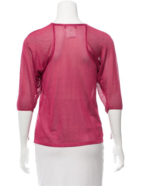 Christian Dior Open Knit Top Clothing Chr56115 The Realreal