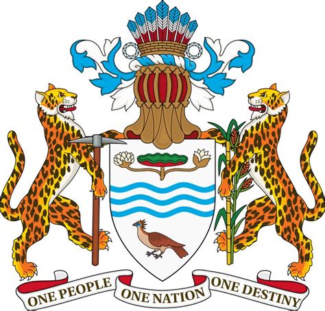 The Coat Of Arms Of The Co Operative Republic Of Guyana In Use Since