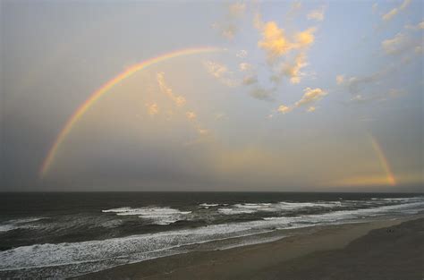 Rainbow Over Daytona Beach At Sunset Photograph By Steve Samples Fine
