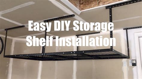 Easy Diy Overhead Storage Shelf Installation Youtube