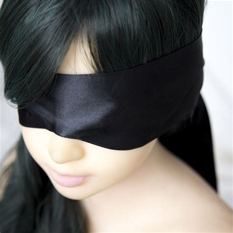 Black Satin Ribbon Blindfold Sexy Eye Mask Patch Bondage Masque Mask