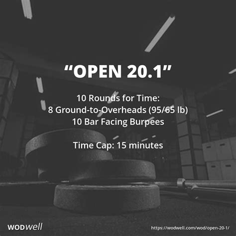 Open 201 Workout 2020 Crossfit Open Wod 1 Wodwell Crossfit