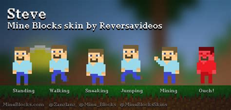 Mine Blocks Steve Skin By Reversavideos