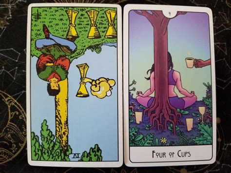 A few support tarot cards for the four of cups. Tarot Treks: Four of Cups - Veil and Vow Tarot