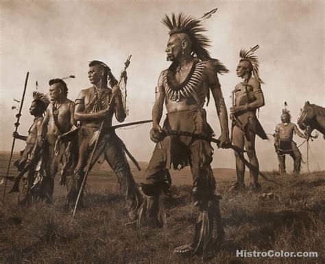 Pawnees Tribal Men Colorized Historical Pictures