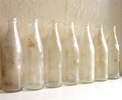 Collection Of Vintage Clear Glass Soda Pop Bottles 10 Fl Oz Etsy