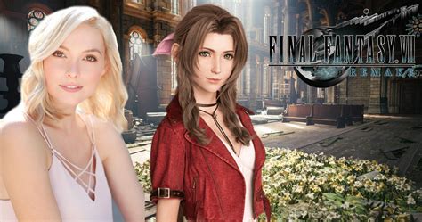 final fantasy vii remake aerith s voice actress looks stunning in full character cosplay