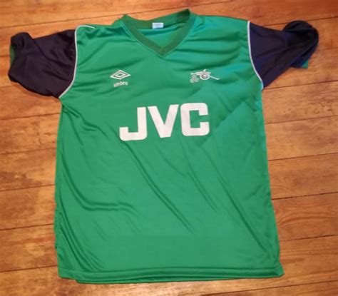 Arsenal Away Football Shirt 1982 1983 Sponsored By Jvc